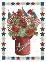 Patriotic Flowers Framed Print