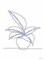 One Line Plant I Framed Print