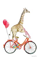Giraffe Joy Ride I Framed Print