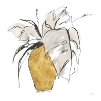 Delicate Gilded Vase III Framed Print