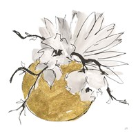 Delicate Gilded Vase I Framed Print