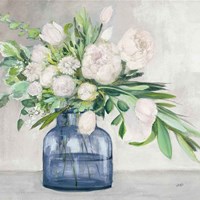 Spring Bouquet Indigo Fine Art Print
