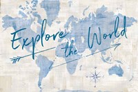 World Map Collage Explore Fine Art Print