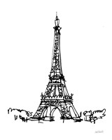 Eiffel Tower Sketch Fine Art Print