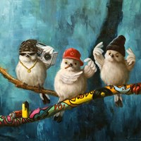 Birdz in da Hood No. 2 Fine Art Print