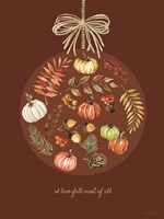 I Love Fall Ornament Fine Art Print