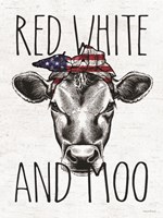 Red, White and Moo Fine Art Print