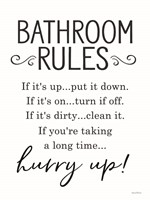 Bathroom Rules Fine Art Print