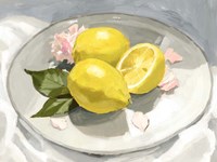 Lemons on a Plate I Framed Print