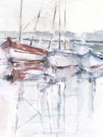 Watercolor Harbor Study II Framed Print