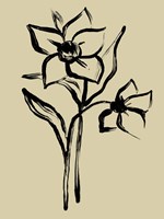 Inkwash Floral II Fine Art Print