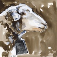 Side Eye Sheep I Framed Print