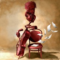 The Solo Cellist Fine Art Print