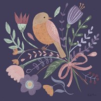 Royal Birds IV Purple Fine Art Print