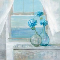 Beach House Hydrangeas Fine Art Print