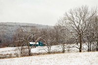 Teal Farmhouse Fine Art Print