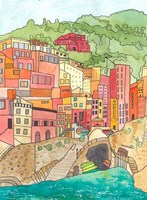 Village By The River Fine Art Print