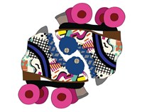 Pink Graffiti Rollerblades Fine Art Print