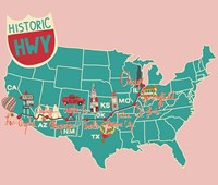 Roadtrip Map Fine Art Print