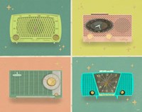 Retro Radios Fine Art Print