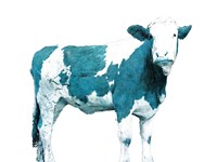 Blue Swiss Cow Fine Art Print