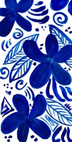 Blue Floral Panel Fine Art Print