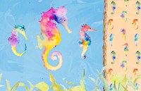 Vibrant SeaHorse Trio Fine Art Print