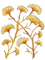 Gold Floral Branches Fine Art Print