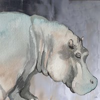 Thoughtful Hippo Fine Art Print