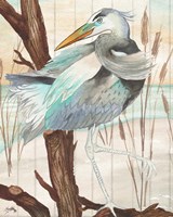 Heron On Branch II Fine Art Print