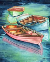 Docked Rowboats II Fine Art Print