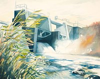 Industrial Dam Fine Art Print