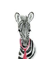 Zebra With Tie Fine Art Print