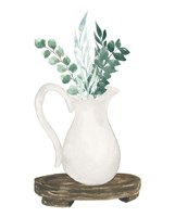 Farmhouse Pitcher With Flowers II Fine Art Print