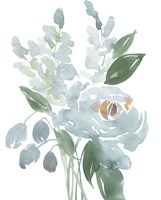 Restful Blue Floral I Fine Art Print