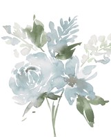 Restful Blue Floral II Fine Art Print