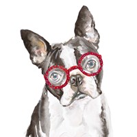 French Bulldog with Glasses Framed Print