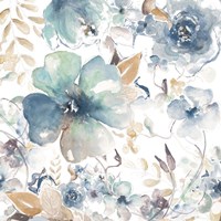 Indigo Beauty on White I Fine Art Print