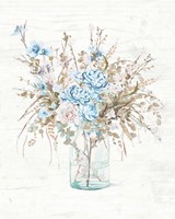 Flowers In Glass Vase Fine Art Print