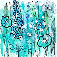 Cool Floral Day Square Fine Art Print