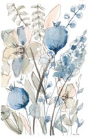 Blue And White Floral I Fine Art Print