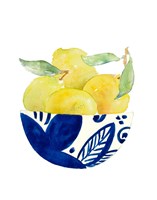 Bowl of Lemons I Framed Print