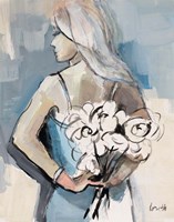 Girl with Flowers Fine Art Print