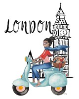 London By Moped Fine Art Print