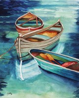 Docked Rowboats I Framed Print