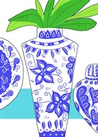 Blue Vase I Fine Art Print