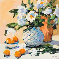 Flowers And Oranges Fine Art Print
