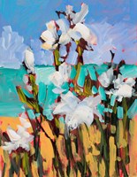 Flowers By The Beach Fine Art Print