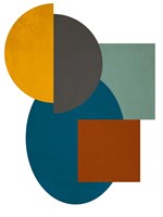 Simple Shapes on White II Framed Print