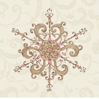 Elegant Season Snowflake IV Pink Framed Print
